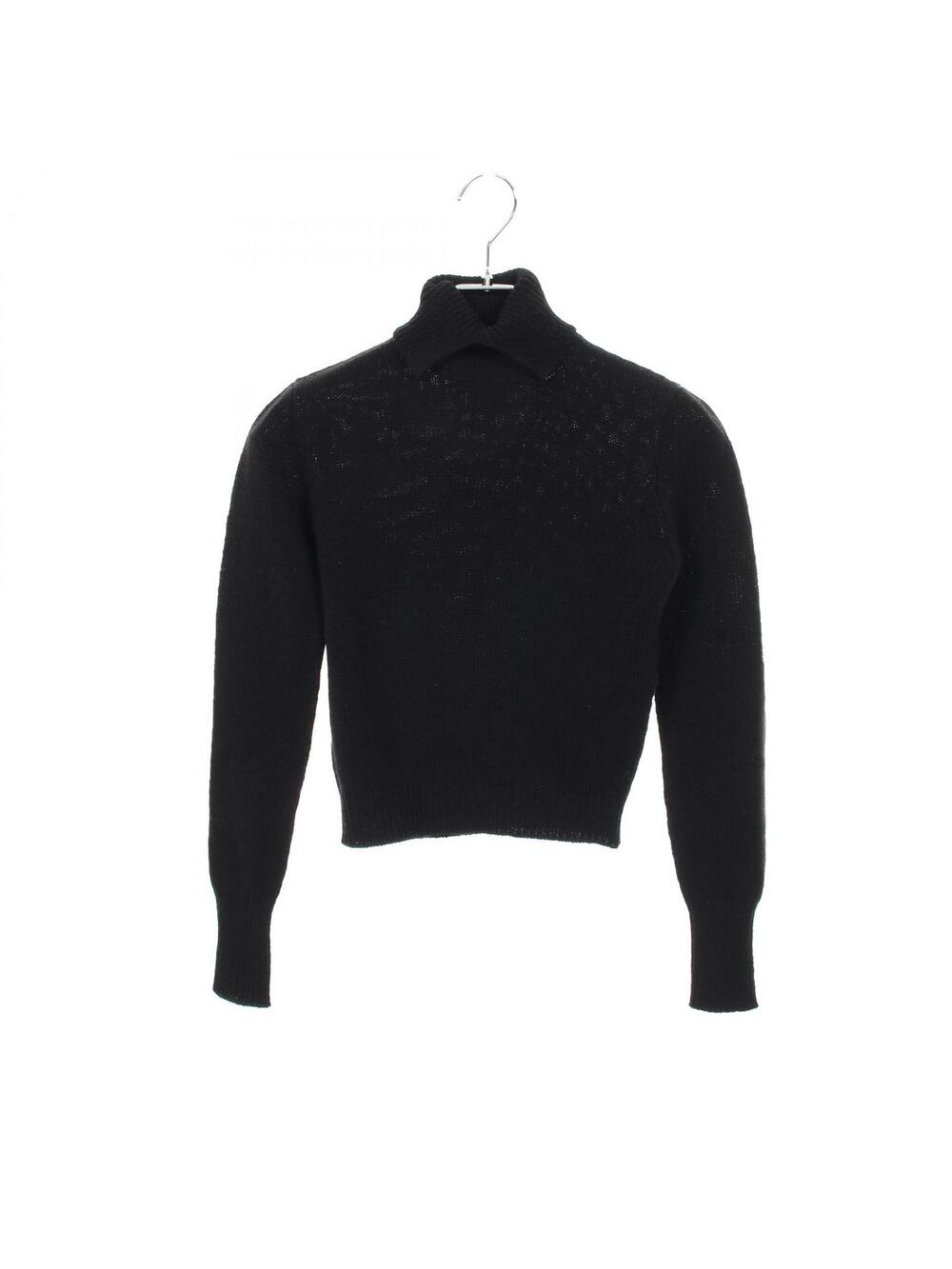 Prada Turtleneck Knit Wool Black #38 #282217P44B